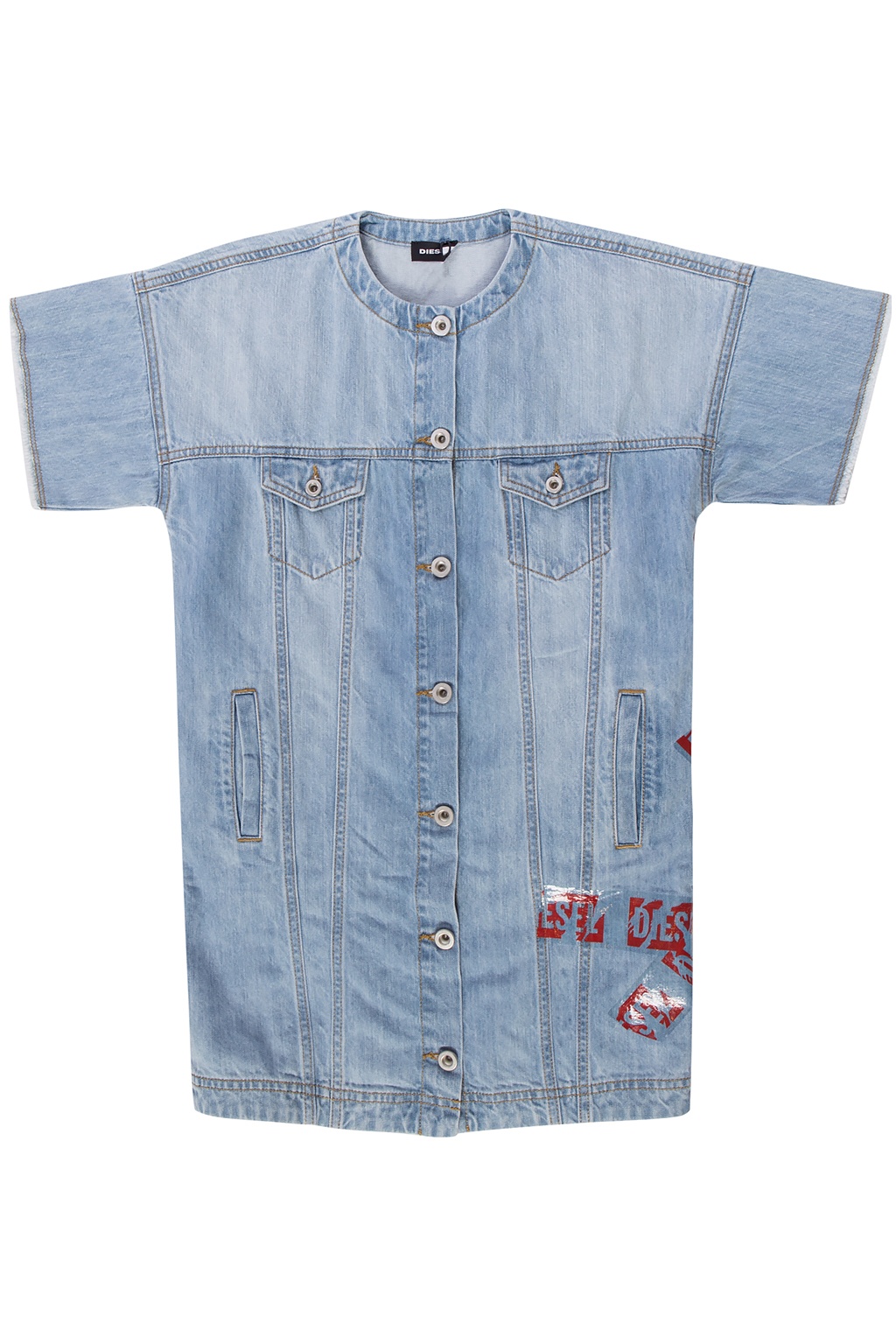 Diesel Kids Short sleeve denim dress